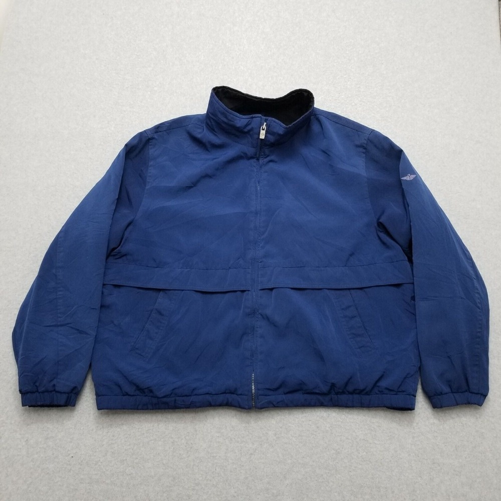 Dockers Jacket Mens XL Blue Full Zip Pockets Outdoor